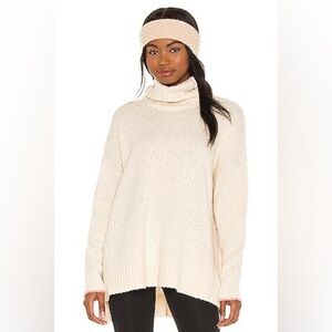 Splendid Chalet Ivory Turtleneck Sweater Size Small Revolve NWT